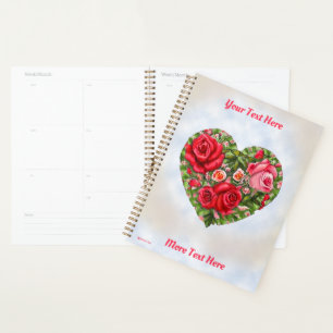 Vintage Rose Heart Planner
