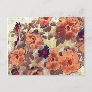 Vintage Rose Hips Postcard