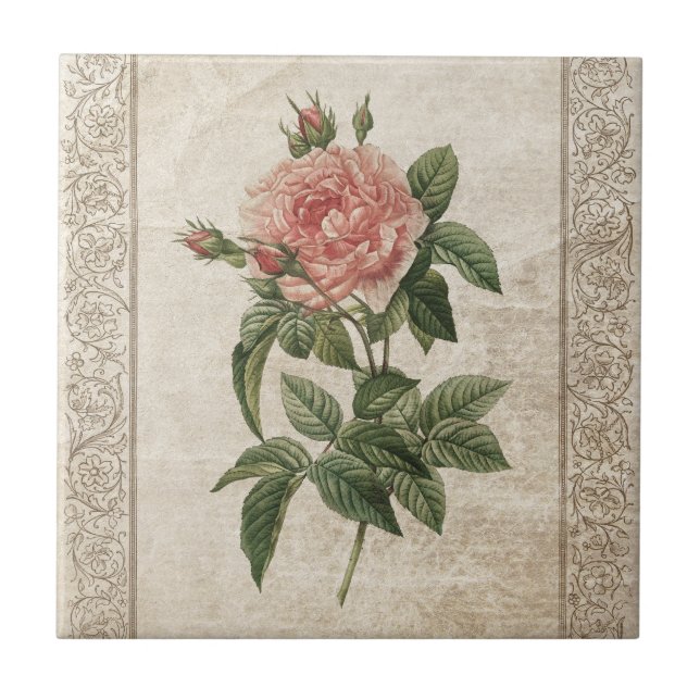 Vintage Rose I - tile (Front)