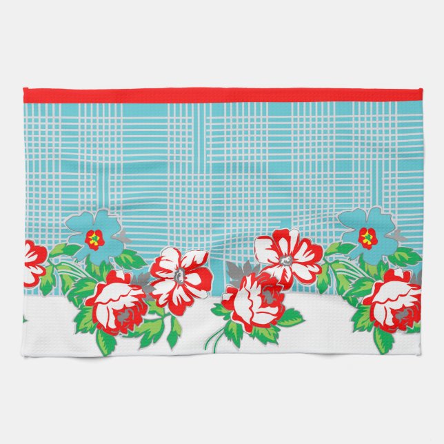 Vintage Rose Kitchen Towel (Horizontal)