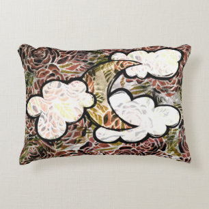Vintage Rose Moon Abstract Roses Moonchild Pattern Decorative Cushion