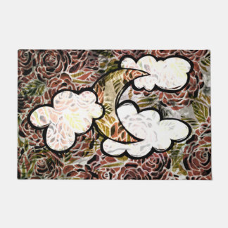 Vintage Rose Moon Abstract Roses Moonchild Pattern Doormat