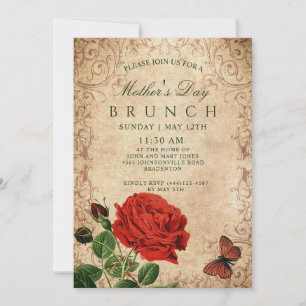 Vintage Rose Mother’s Day Invitation