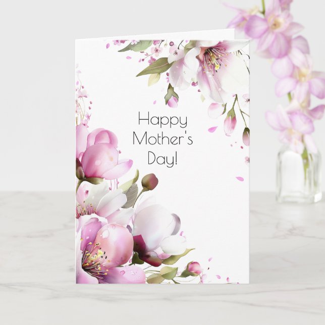 Vintage Rose Mother's Day Card (Orchid)