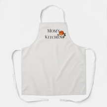 Vintage Rose Mum Floral Apron