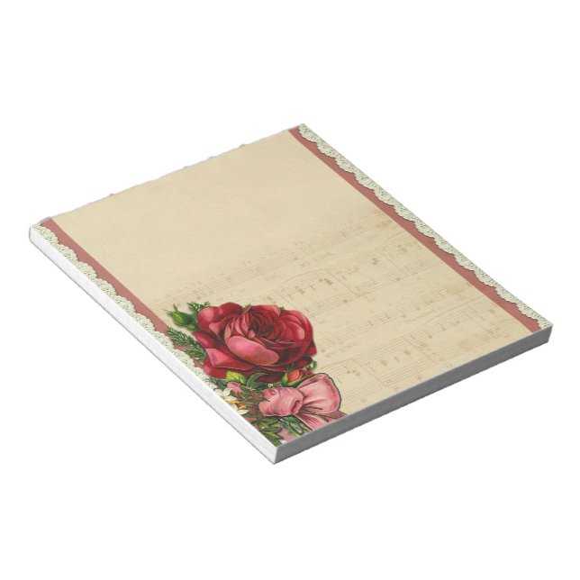 Vintage Rose Notepad (Angled)