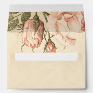 vintage rose old envelopes for wedding invitations