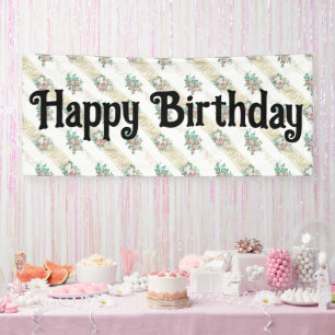 Vintage Rose Pattern - Custom Banner