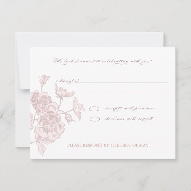 Vintage Rose RSVP (Front)