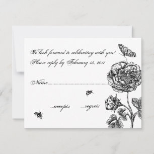 Vintage Rose RSVP Card