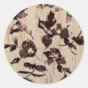 Vintage Rose - rustic Classic Round Sticker