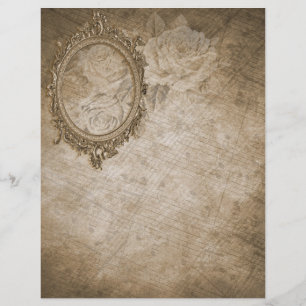 Vintage Rose Shabby Chic Scrapbooking Craft Paper