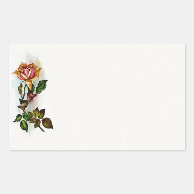 Vintage Rose Sticker (Front)