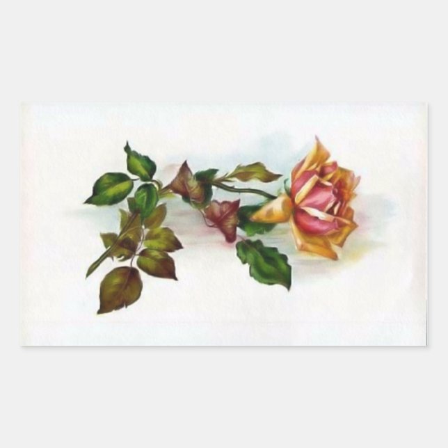 Vintage Rose Sticker (Front)
