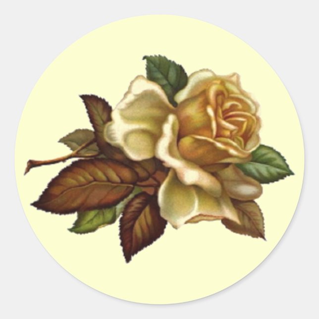 Vintage Rose Sticker (Front)