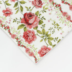 Vintage Rose Stripe Blanket