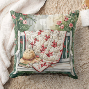 Vintage Rose Swing with Quilt Charm Cushion
