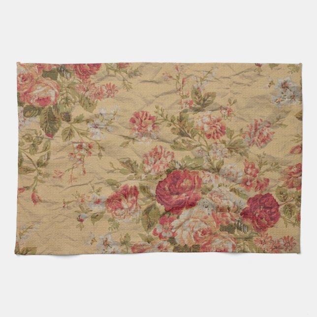 Vintage Rose Tea Towel (Horizontal)
