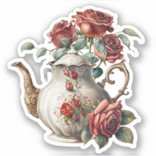 Vintage Rose Teapot