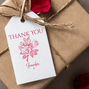 Vintage Rose Thank You Stamp