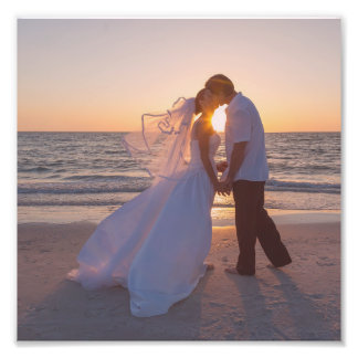 Vintage Rose Tinted Wedding 8"x8" Photo Print