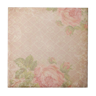 Vintage Rose Trellis Tile