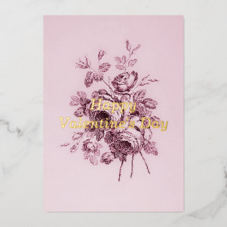 Vintage Rose Valentine's Card