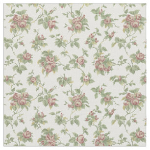 Vintage Rose Vine Floral Pattern Fabric