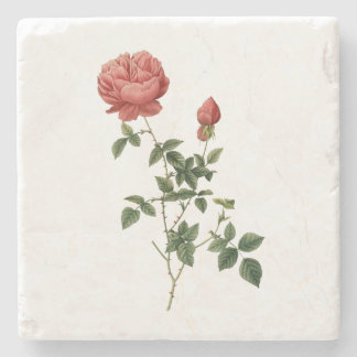 Vintage Rose Vintage Flower Friend Mother Gift Stone Coaster