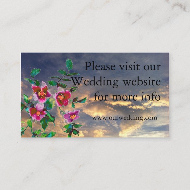 Vintage rose wedding card (Front)