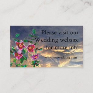 Vintage rose wedding card