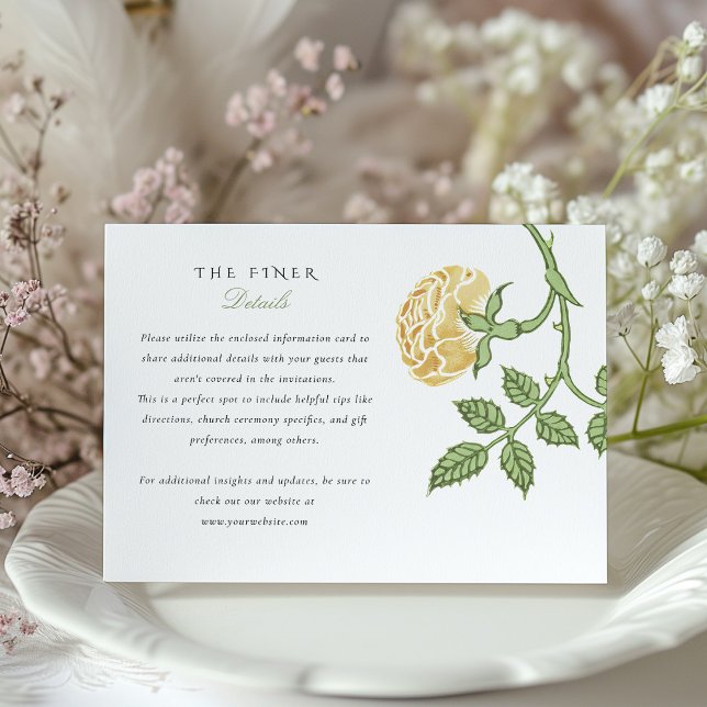 Vintage Rose Wedding Information Card (Creator Uploaded)