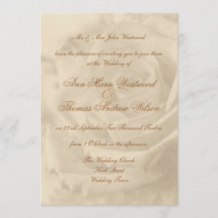 Vintage Rose Wedding Invitations