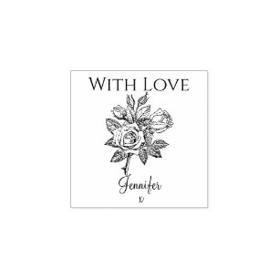 Vintage Rose With Love Stamp