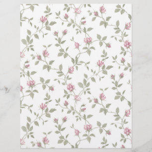 Vintage Rosebud Arts & Craft Scrapbook Paper