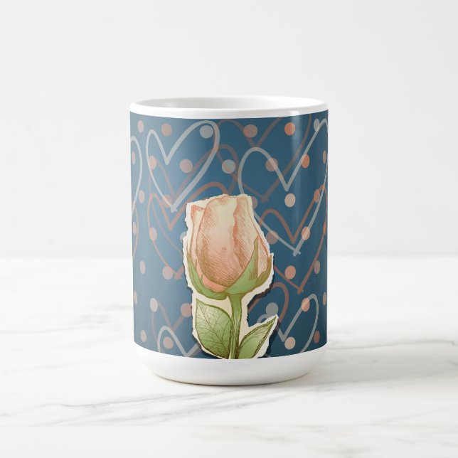 Vintage rosebud, mug (Center)