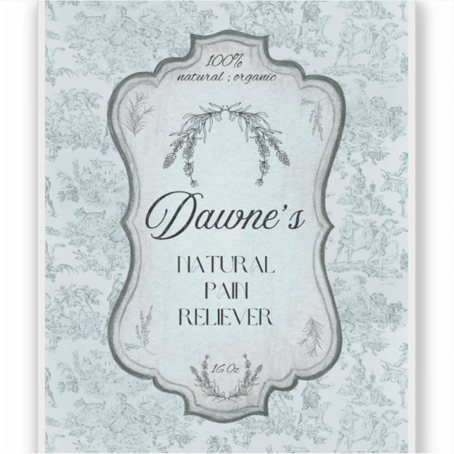 Vintage Rosemary Antique Jar Bottle  (Front)