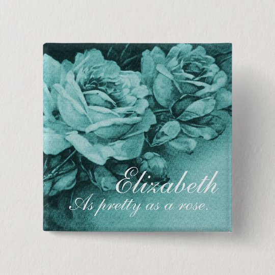 Vintage Roses 15 Cm Square Badge