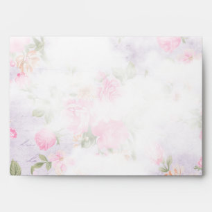 Vintage Roses and Clouds Pink and Purple Envelopes