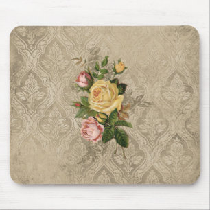 Vintage Roses and Damask Mouse Mat