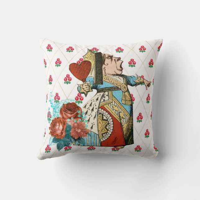 Vintage Roses and Diamonds Queen From Alice Cushion (Back)