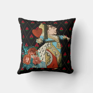 Vintage Roses and Diamonds Queen From Alice Cushion