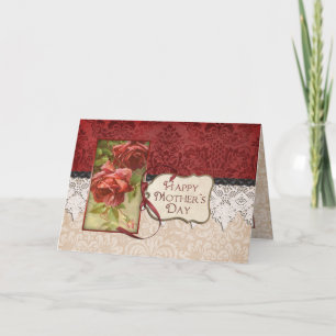 Vintage Roses and Lace Mother's Day Card