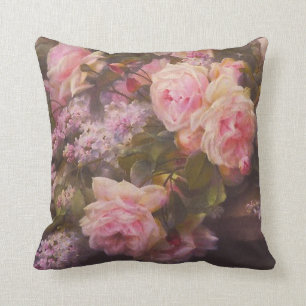 Vintage Roses and Lilacs Cushion