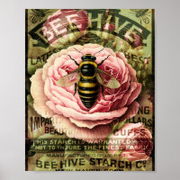 Vintage Roses and Queen Bee