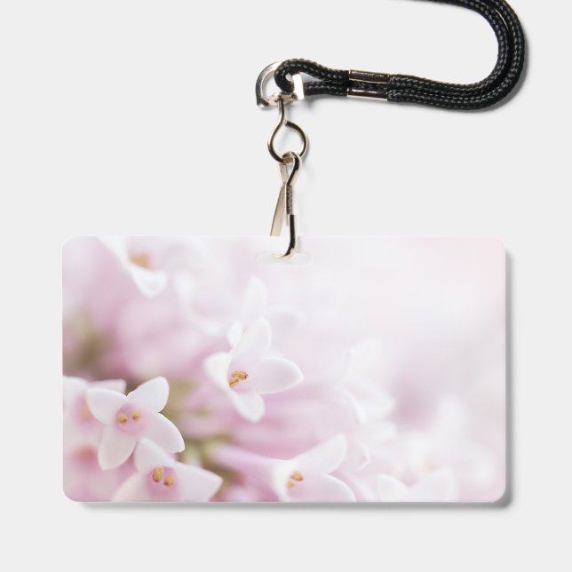 vintage roses badge ID badge (Front with Lanyard)