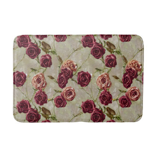 Vintage Roses Bath Mat
