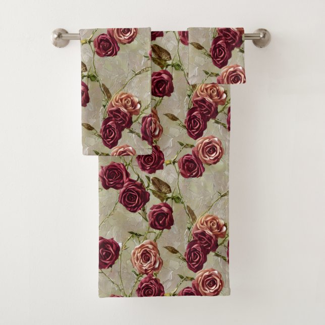 Vintage Roses Bath Towel Set (Insitu)