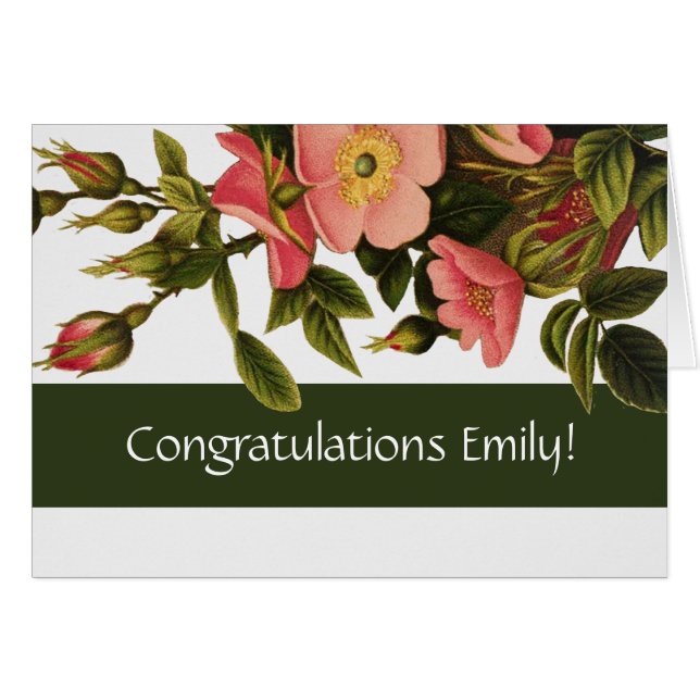 Vintage Roses Beautiful Pink Botanical (Front Horizontal)