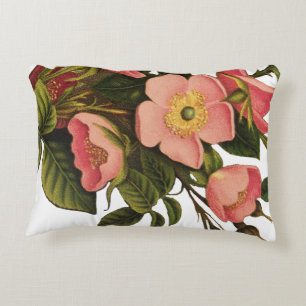 Vintage Roses Beautiful Pink Botanical Decorative Cushion